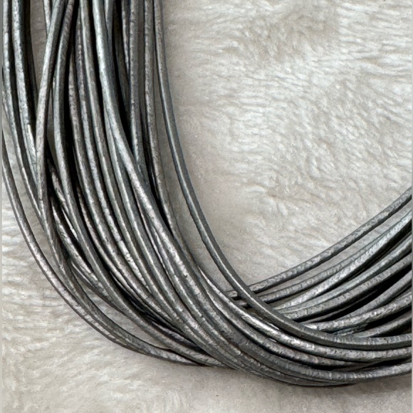 Gray and sterling silver necklace.  Made in Israel. - Picture 4 of 14